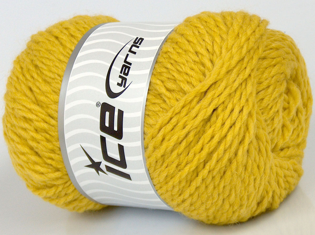 Lot of 4 x 85gr Skeins Ice Yarns SALE WINTER (50% Wool) Hand Knitting Yarn Gold