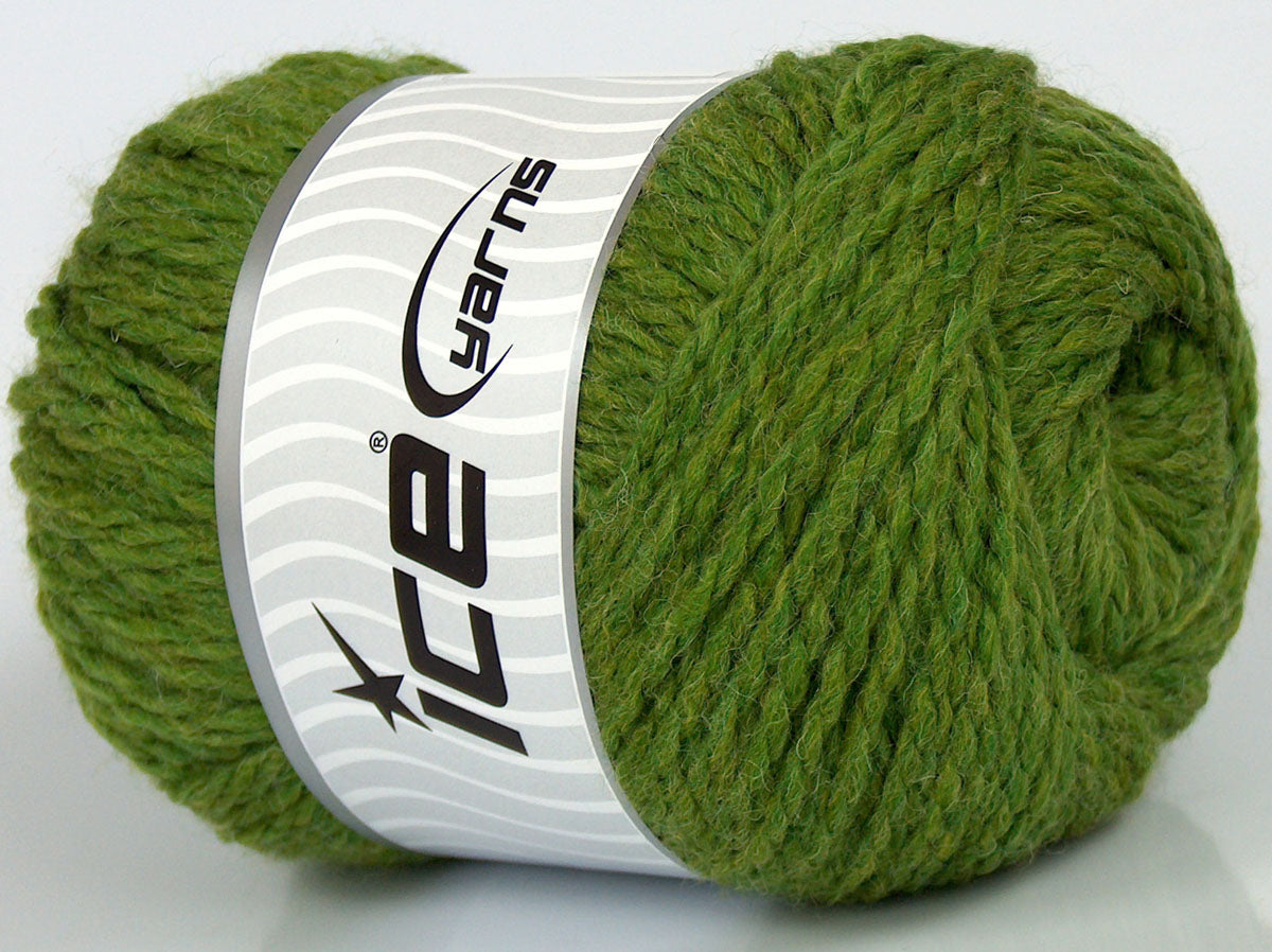 Lot of 4 x 85gr Skeins Ice Yarns SALE WINTER (50% Wool) Yarn Green