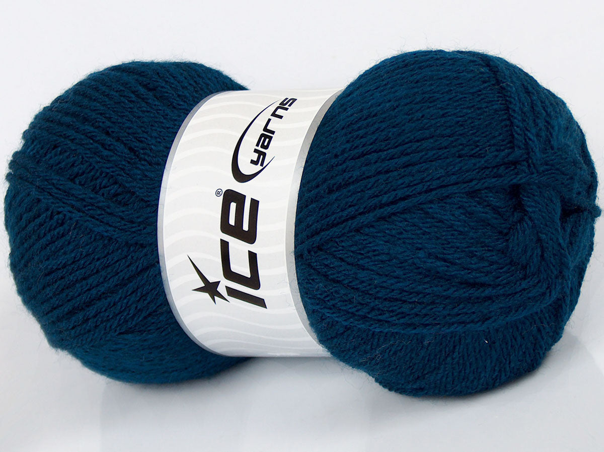 Lot of 3 x 115gr Skeins Ice Yarns SALE PLAIN Hand Knitting Yarn Navy