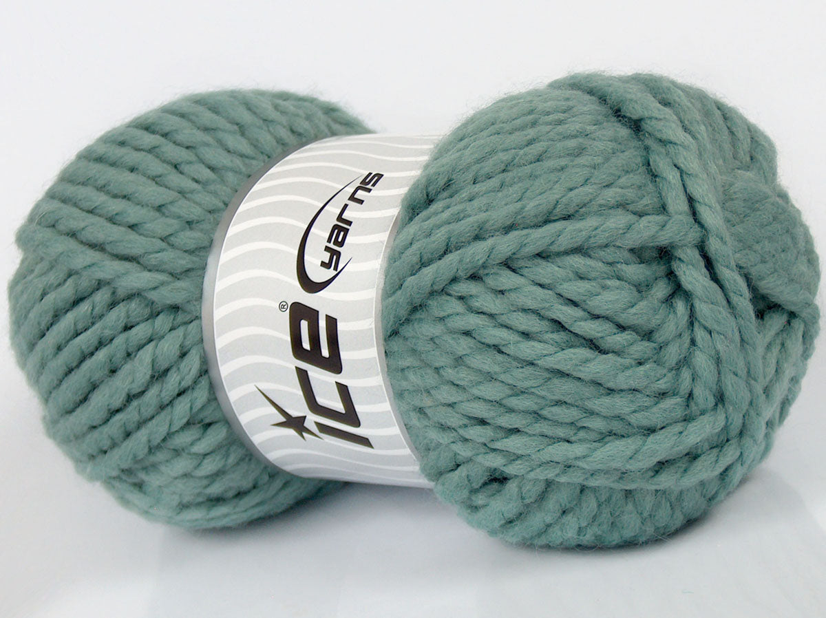 Lot of 3 x 120gr Skeins Ice Yarns SALE WINTER (50% Wool) Yarn Light Green