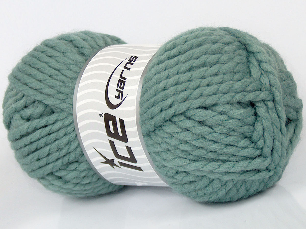 Lot of 3 x 135gr Skeins Ice Yarns SALE WINTER (50% Wool) Yarn Light Green