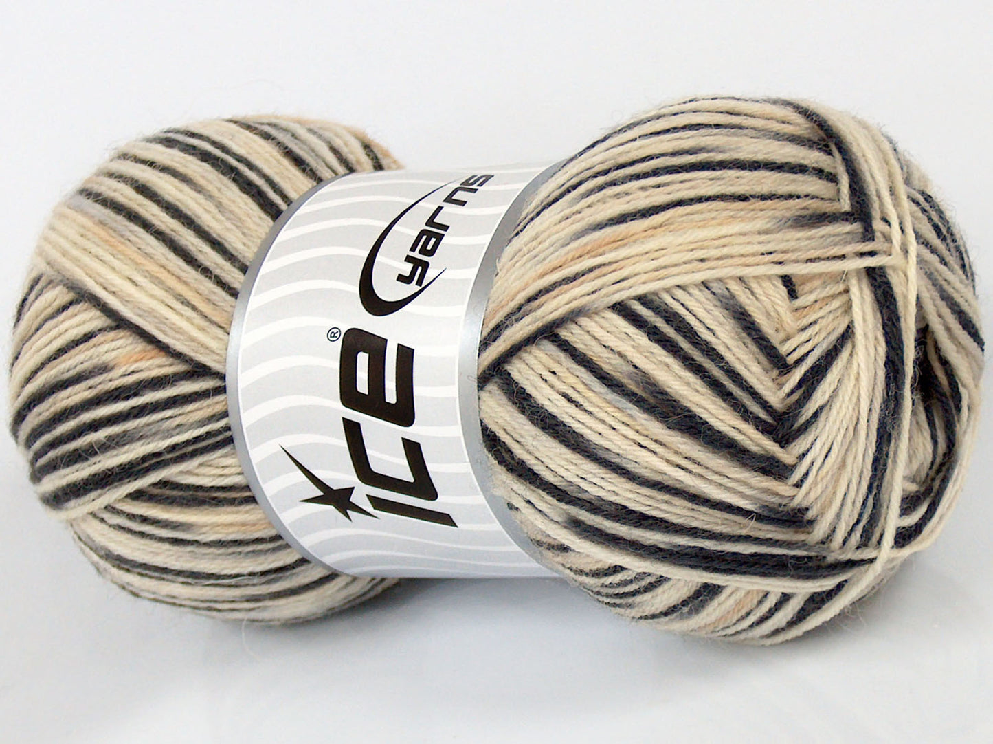 Lot of 4 x 100gr Skeins Ice Yarns COZY SOCK (75% Superwash Wool) Yarn Cream Shades Black Blue Burgundy