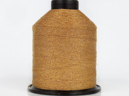 Lot of 2 x 90gr Skeins Ice Yarns METALLIC THREAD CONE Gold