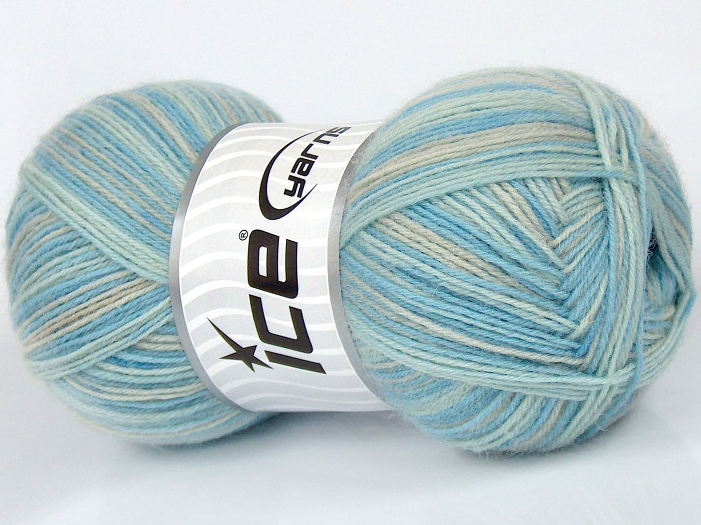 Lot of 4 x 100gr Skeins Ice Yarns SALE SOCK YARN (75% Superwash Wool) Yarn Mint Green Blue Light Beige