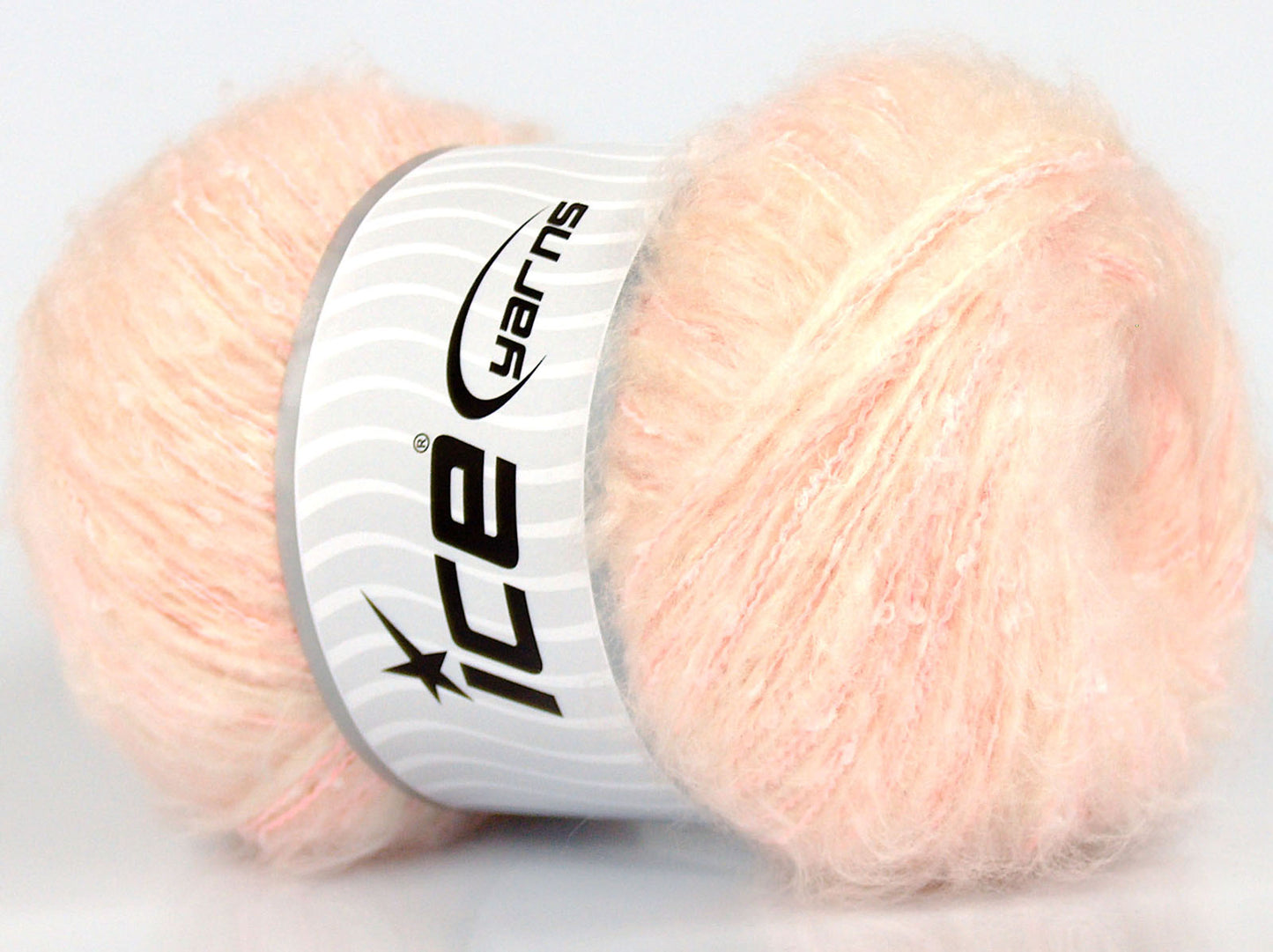 Lot of 4 x 100gr Skeins Ice Yarns SALE MOHAIR-WOOL BLEND (10% Mohair 13% Wool) Yarn Cream Neon Pink