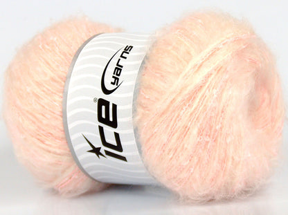 Lot of 4 x 100gr Skeins Ice Yarns SALE MOHAIR-WOOL BLEND (10% Mohair 13% Wool) Yarn Cream Neon Pink