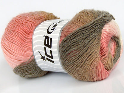 Lot of 4 x 100gr Skeins Ice Yarns SALE LUXURY-PREMIUM (20% Alpaca 20% Wool) Yarn Camel Grey Pink