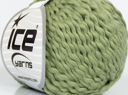 Lot of 8 Skeins Ice Yarns THERA 50GR (100% Cotton) Yarn Light Green