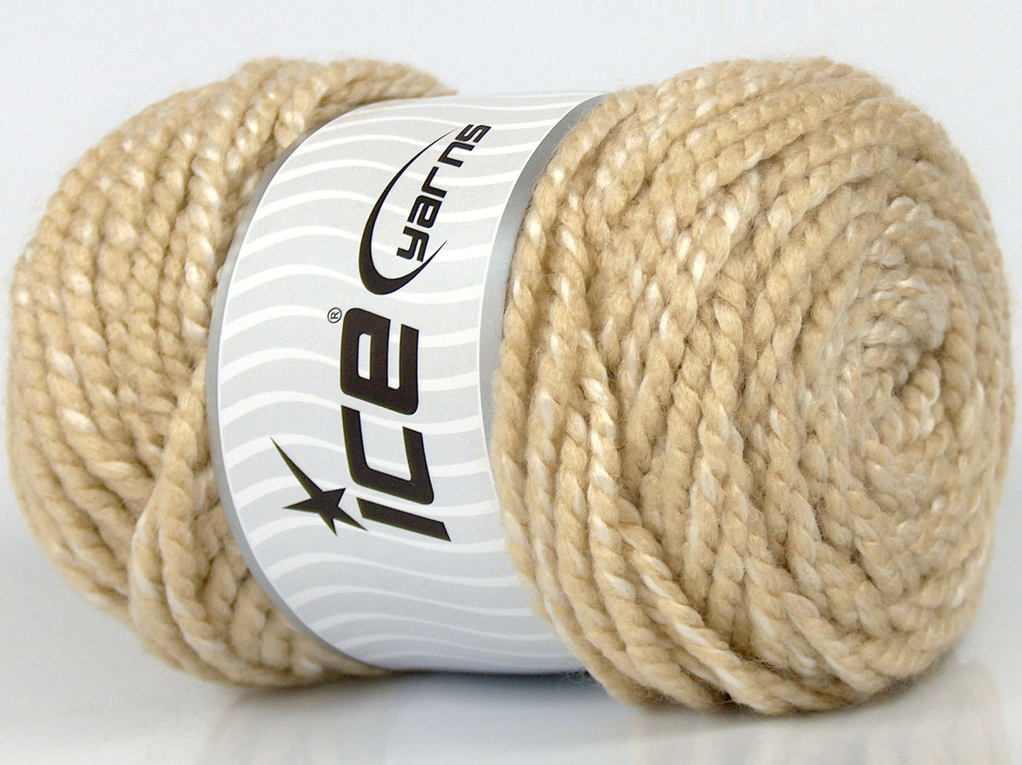 Lot of 3 x 105gr Skeins Ice Yarns SALE ACRYLIC Yarn Beige Melange