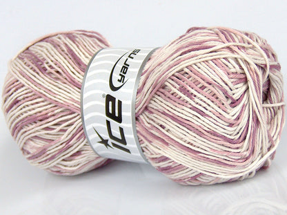 Lot of 3 x 150gr Skeins Ice Yarns SALE SUMMER (100% Cotton) Yarn White Orchid
