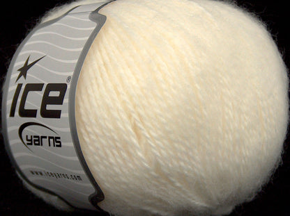 Lot of 6 Skeins Ice Yarns SALE ACRYLIC Hand Knitting Yarn Ecru