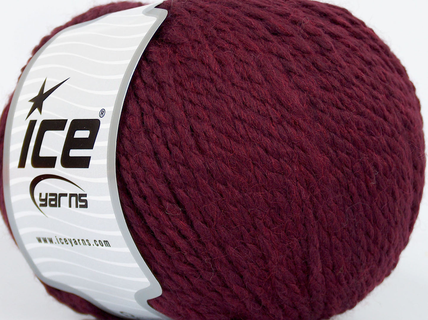 Lot of 3 x 100gr Skeins Ice Yarns AYACUCHO (50% Wool) Yarn Burgundy
