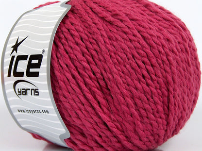 Lot of 3 x 100gr Skeins Ice Yarns AYACUCHO (50% Wool) Yarn Fuchsia
