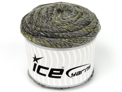 Lot of 2 x 150gr Skeins Ice Yarns CAKES INFINITY (50% Wool) Yarn Grey Shades Navy Gold