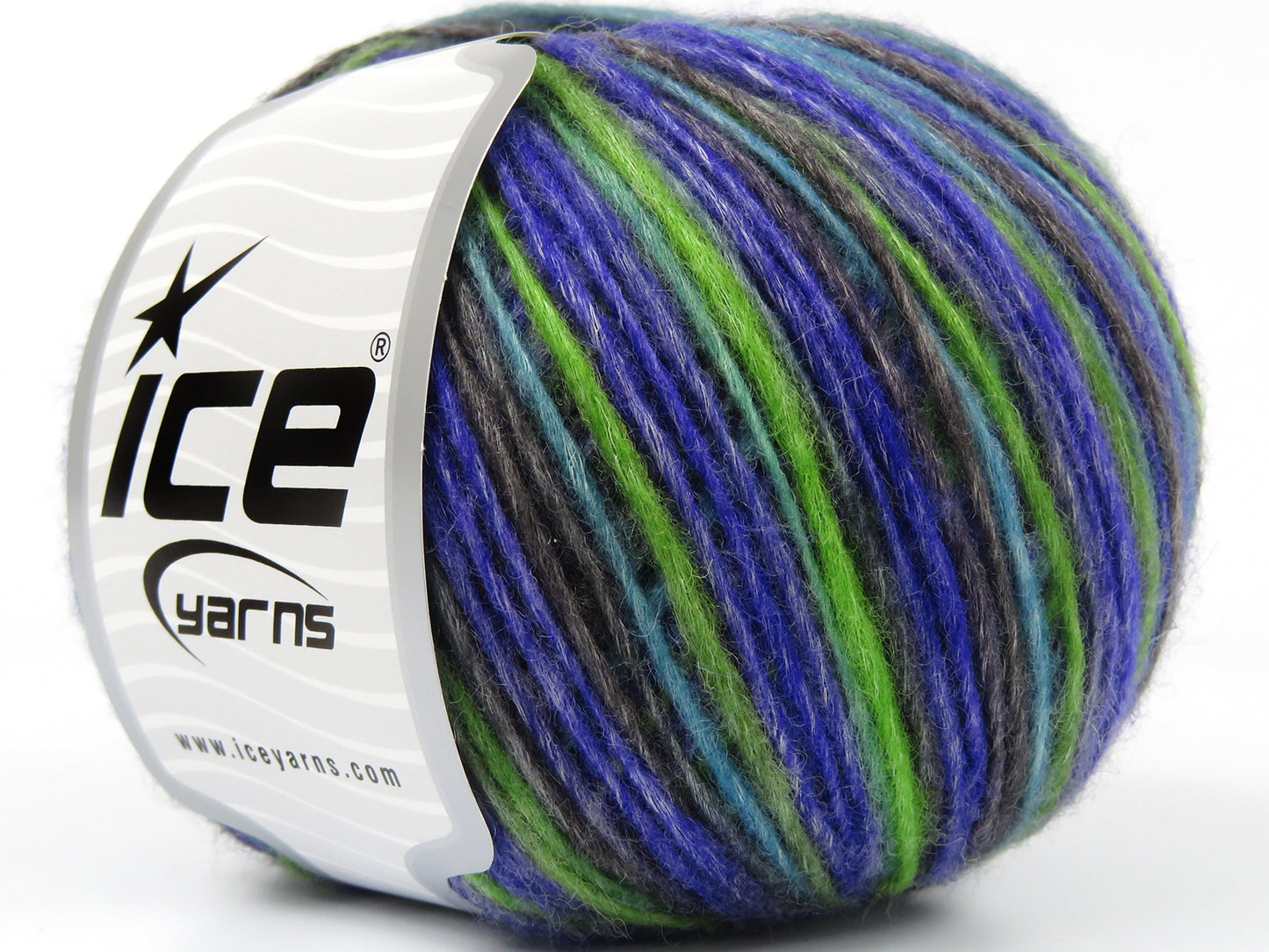 Lot of 8 Skeins Ice Yarns LEONARDO COLOR (66% Merino Wool 34% Organic Cotton) Yarn Purple Turquoise Green Dark Grey