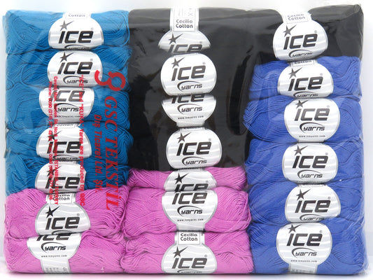 Mixed Lot Multicolor Cecilia Cotton Yarns