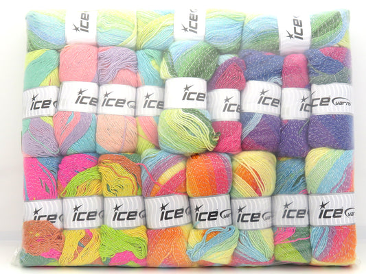 Mixed Lot Multicolor Magic Glitz Yarns fnt2-83147