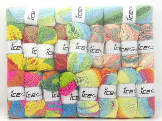 Mixed Lot Multicolor Magic Glitz Yarns fnt2-83149