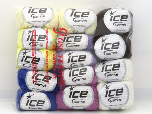Mixed Lot Multicolor Baby Summer DK Yarns fnt2-83663