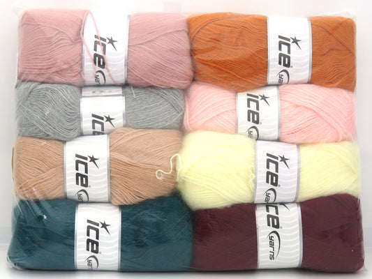 Mixed Lot Multicolor Angora Yarns fnt2-83671