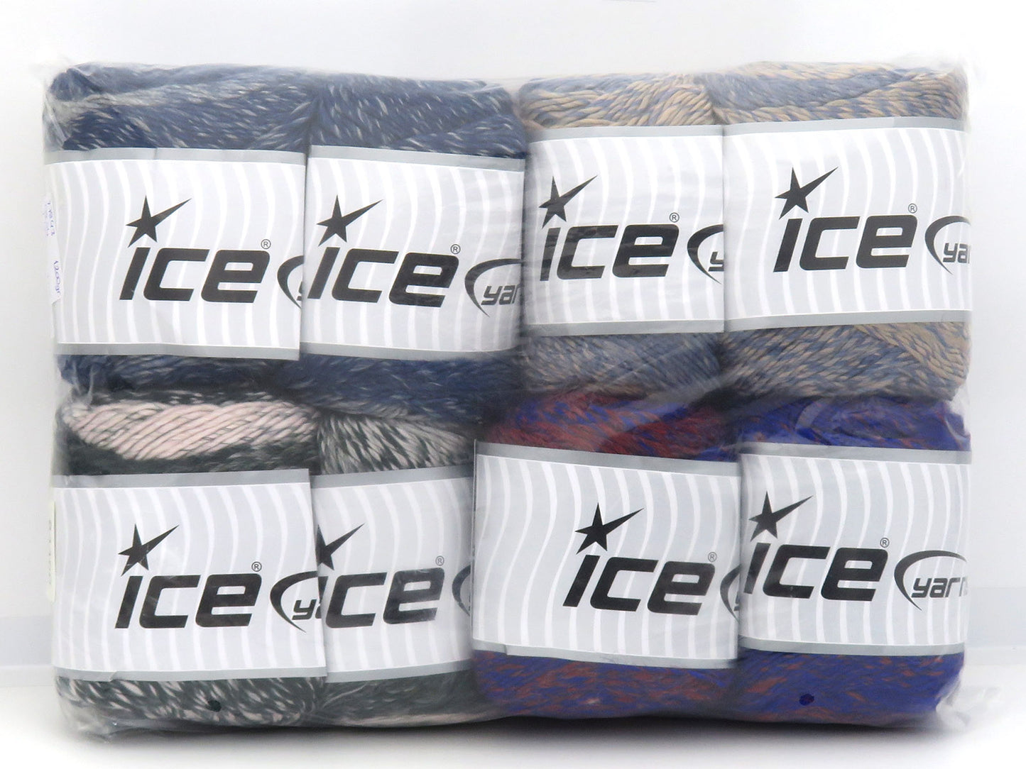 Mixed Lot Multicolor Self Striping Winter Yarns fnt2-84460