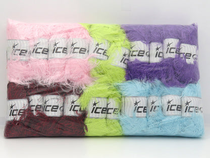 Mixed Lot Multicolor Long Eyelash Yarns fnt2-84476