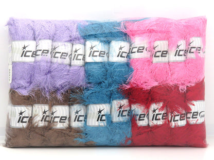 Mixed Lot Multicolor Long Eyelash Yarns fnt2-84478