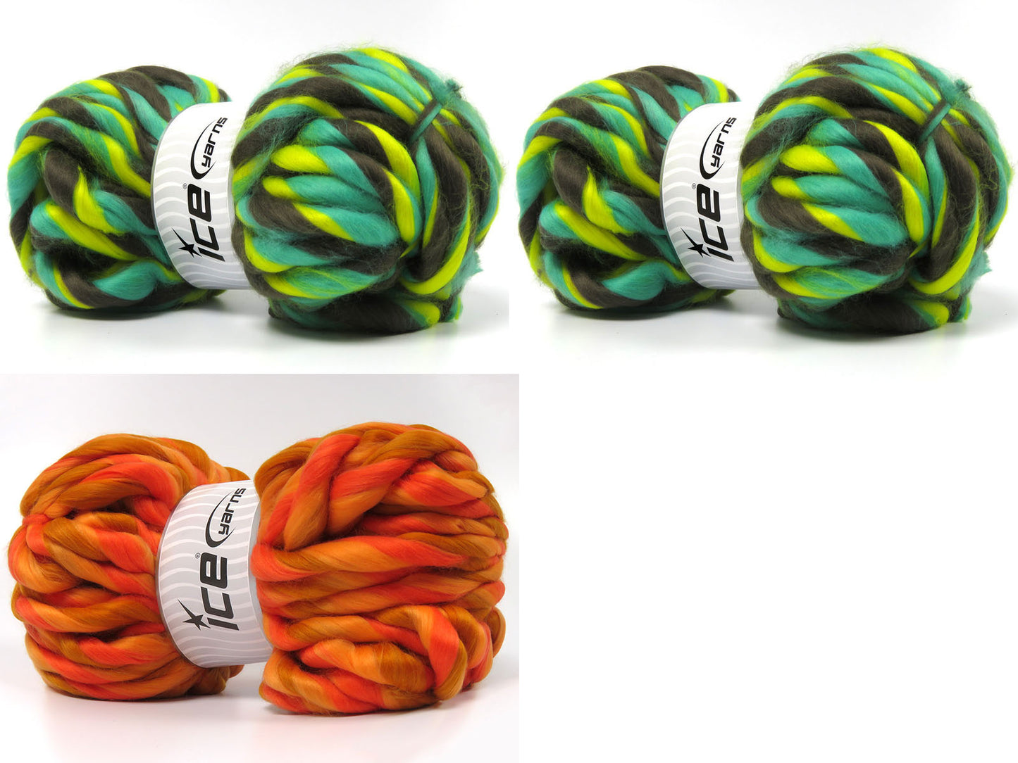 Mixed Lot Multicolor Superbulky Yarns fnt2-84491