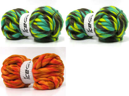 Mixed Lot Multicolor Superbulky Yarns fnt2-84491
