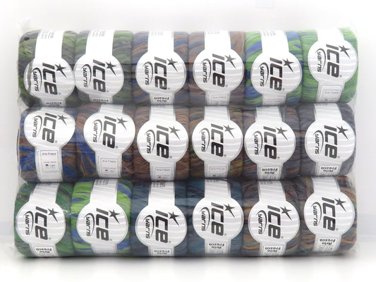 Mixed Lot Multicolor Aria Fresca Yarns fnt2-84514