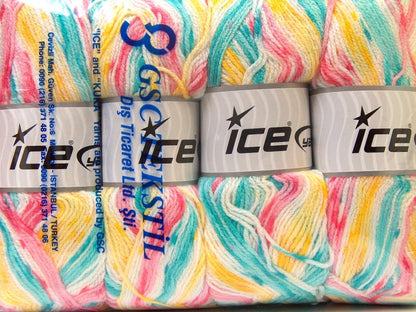 Candy Baby Pink, Turquoise, Yellow, White Sku:fnt2-33696