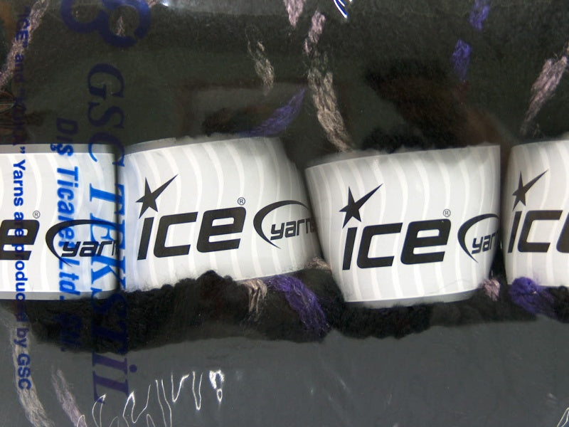 TubeWool Bulky Spots Black, Purple, Rose Pink Sku:fnt2-42432