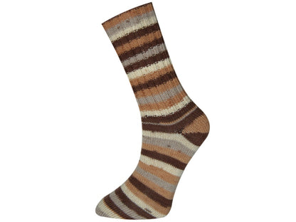 Print Sock Brown Shades, Camel Sku:fnt2-51907