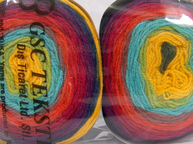 Cakes DK Navy, Purple, Fuchsia, Red, Green Shades, Yellow fnt2-61190