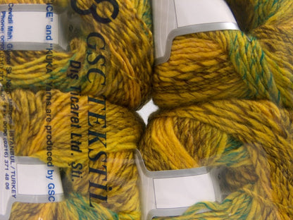 Roseto Worsted Yellow, Gold, Brown, Green fnt2-63451