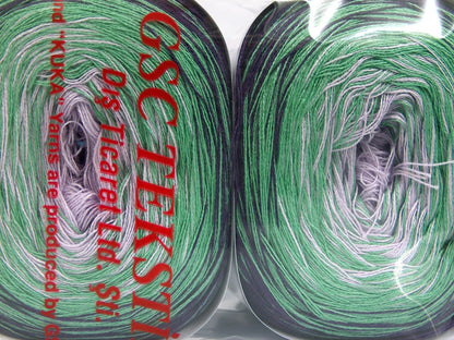 Cakes Cotton Fine Purple Shades, Light Green fnt2-65057