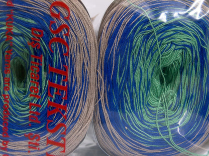 Cakes Cotton Fine Light Camel, Blue, Light Green fnt2-65058