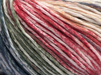 Mona Lisa Dark Navy, Khaki, Red, Light Pink, Gold fnt2-68409