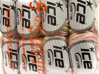 Mona Lisa Pink Shades, Brown, White, Light Green fnt2-68420