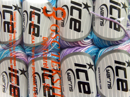 Mona Lisa Turquoise Shades, Pink, White, Lilac Shades fnt2-68422