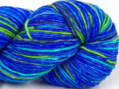 Hand Dyed Sock Merino Blue, Purple, Green fnt2-68862