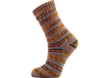 Hand Dyed Sock Merino Camel, Gold, Orange, Green, Purple fnt2-68870