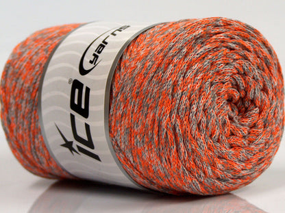 Macrame Cotton Color Salmon, Grey Shades fnt2-70803