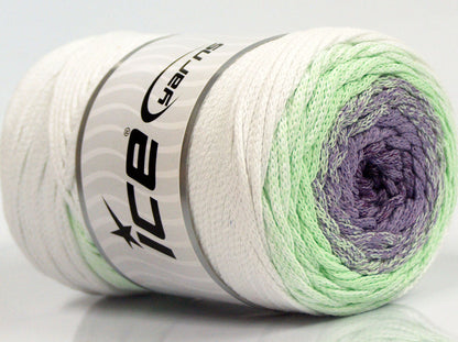 Macrame Cotton Magic White, Mint Green, Lavender, Purple fnt2-70806