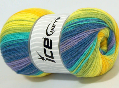 Magic Light Turquoise, Blue Shades, Green, Yellow, Lilac fnt2-71515
