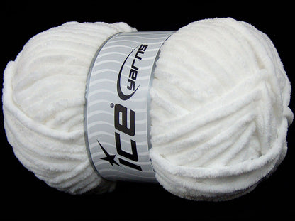 Velvet Chenille White fnt2-73470