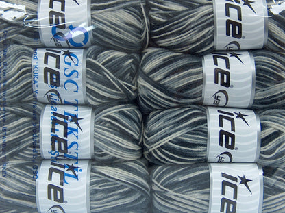 SockenWolle Grey Shades, Black, Ecru fnt2-73963