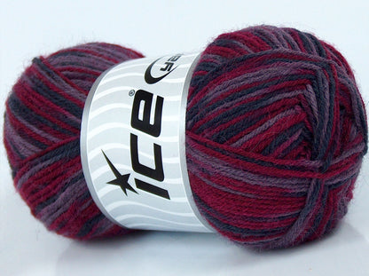 SockenWolle Burgundy, Lavender, Dark Grey fnt2-73966