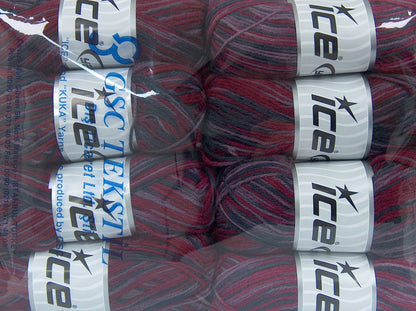 SockenWolle Burgundy, Lavender, Dark Grey fnt2-73966