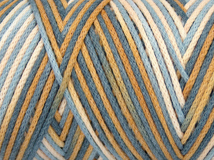 Macrame Cotton Print Cream Shades, Light Brown, Grey Shades fnt2-74592